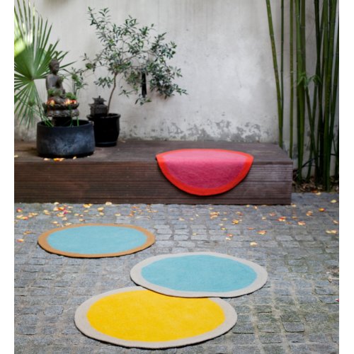 Tapis Lumbini 120 cm - jaune pépite